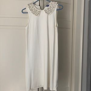 White shift dress